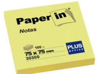 Notes adhesives color groc 76x76 Paper-in Plus