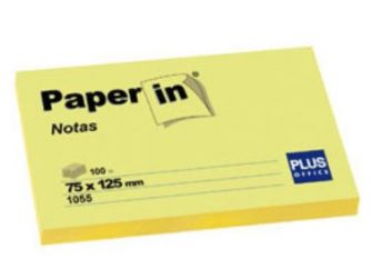 Notes adhesives color groc 76x127 Paper-in Plus