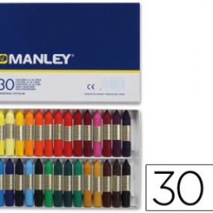 Llapis de cera colors assortits Manley -caixa 30-