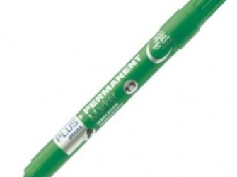 Retolador permanent verd plàstic Plus Marker 3