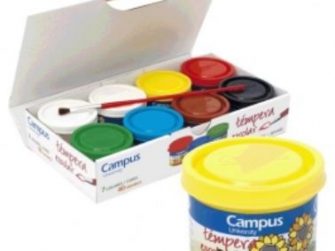 Tempera escolar colors surtits 40 ml Campus -paq 7-