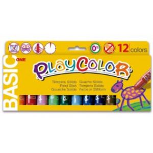Tempera solida 12 colors 10g Playcolor One 10731
