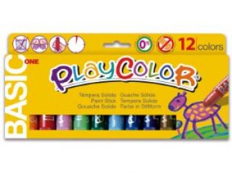 Tempera solida 12 colors 10g Playcolor One 10731