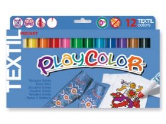 Tempera solida 12 colors 5g Playcolor textil 10561