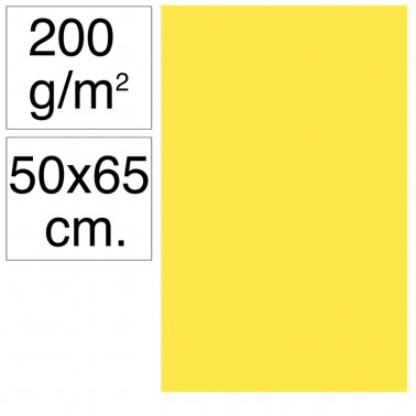 Cartolina 50x65 200gr groc canari Makro