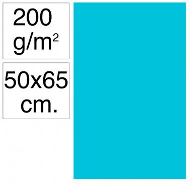 Cartolina 50x65 200gr blau turquesa Makro