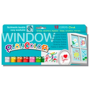 Tempera solida 12 colors 10g Playcolor One Window 02011