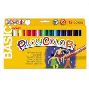 Tempera solida 12 colors 5g Playcolor Pocket 10521