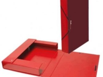Caixa projectes PVC vermell A4 llom 3 Plus