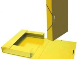 Caixa projectes PVC groc A4 llom 3 Plus