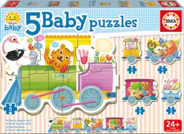 Puzzle Baby Tren de los animales 24+ Educa 17142