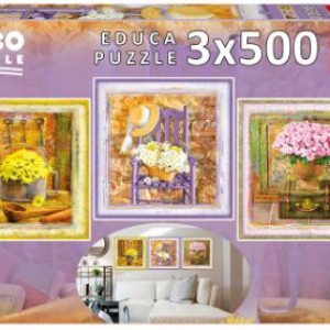 Puzzles 3x500 Enchanted Moments Gail Marie ´Deco Puzzle´ Educa 17095