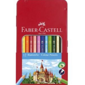 Llapis de colors caixa metàl·lica Faber Castell Castillo -p 12-
