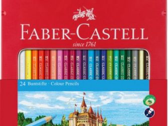 Llapis de colors caixa metàl·lica Faber Castell Castillo -p 24-