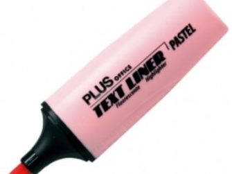 Fluorescent rosa pastel Plus Text liner