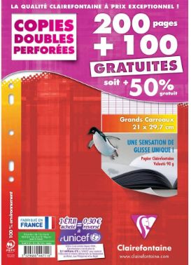 Fulls A4 doble seyes blanc 90g Clairefontaine -p. 150-