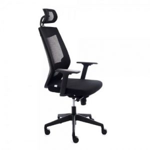 Cadira rodes amb braços negre i capçal Rocada RD-908/4+RD-908HR