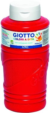 Pintura per dits vermell 750ml Giotto
