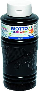 Pintura per dits negre 750ml Giotto