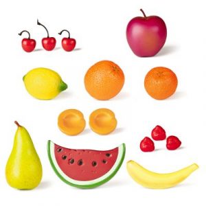 Bossa 15 peces plàstic de fruites Miniland 30581