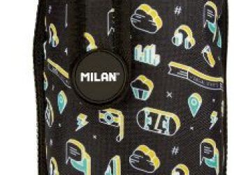 Plumier 1 estoig negre Milan Icons 08871IC